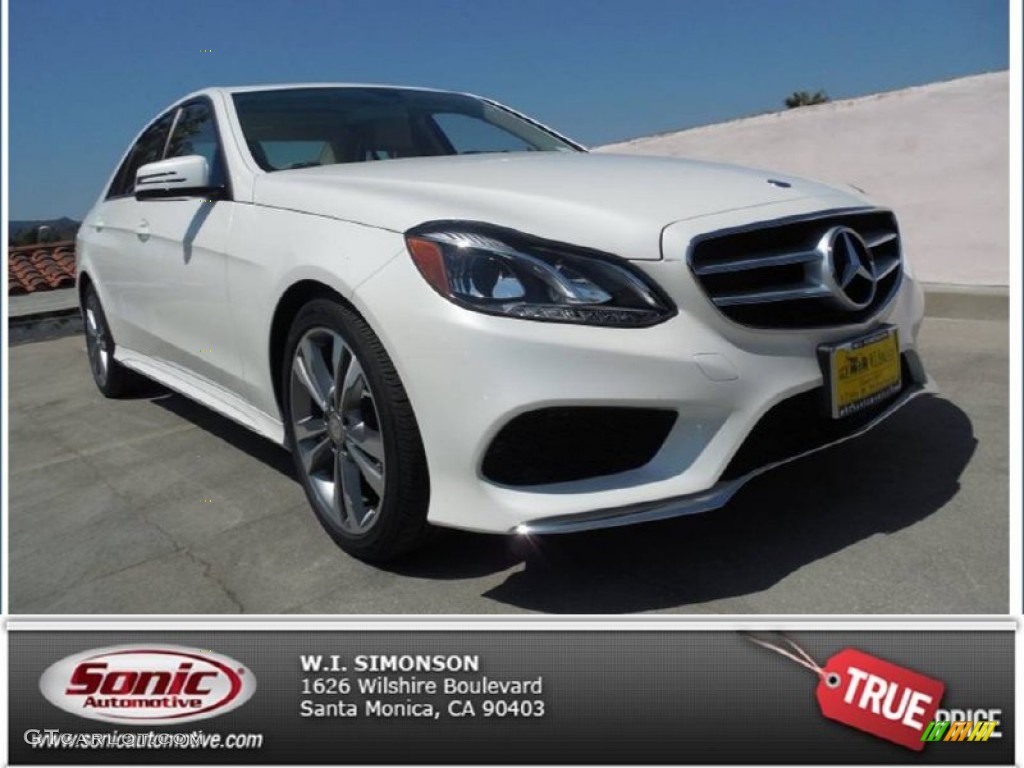 2014 E 350 Sport Sedan - Diamond White Metallic / Silk Beige/Espresso Brown photo #1