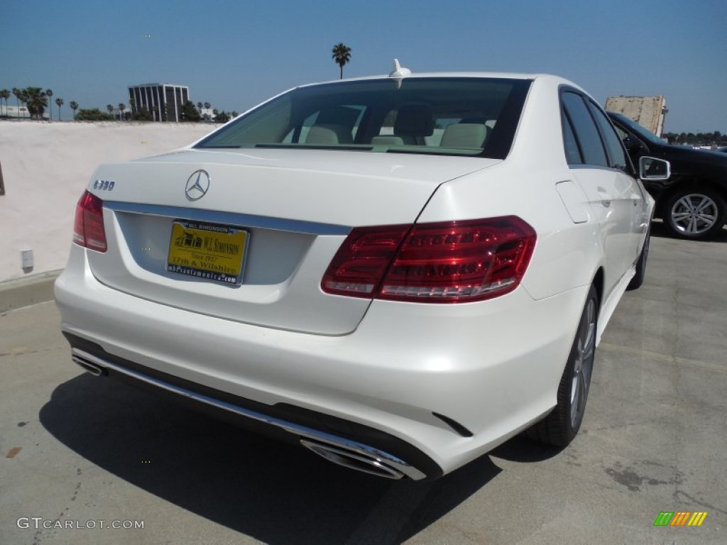2014 E 350 Sport Sedan - Diamond White Metallic / Silk Beige/Espresso Brown photo #4