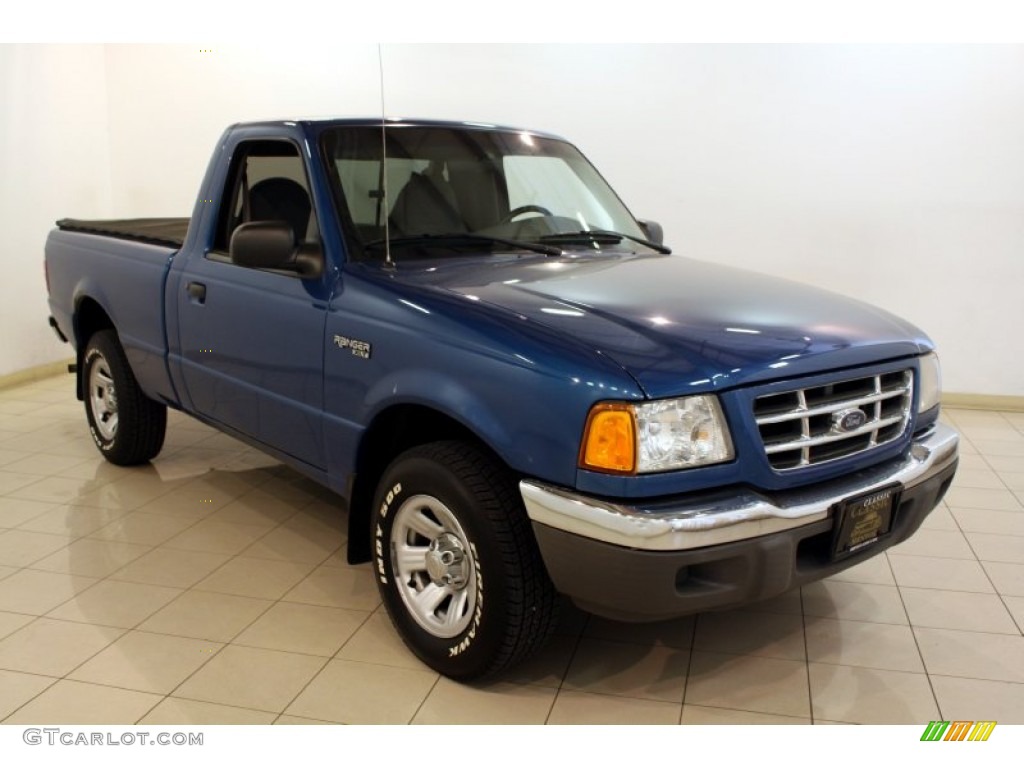 2002 Ranger XLT Regular Cab - Bright Island Blue Metallic / Dark Graphite photo #1