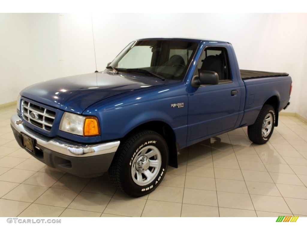 2002 Ranger XLT Regular Cab - Bright Island Blue Metallic / Dark Graphite photo #3