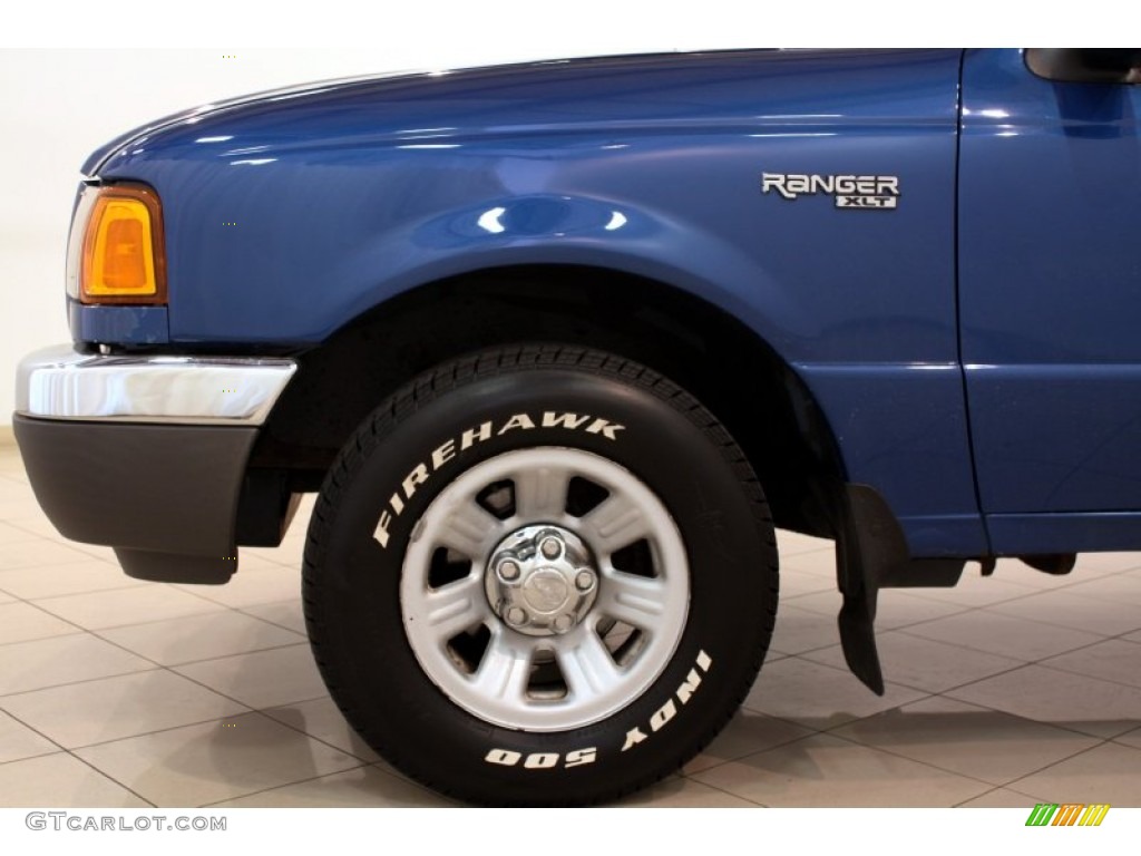 2002 Ranger XLT Regular Cab - Bright Island Blue Metallic / Dark Graphite photo #13