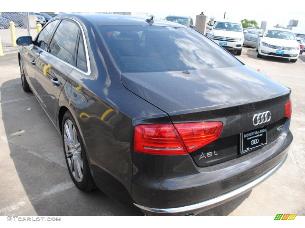 2013 A8 L 4.0T quattro - Havanna Black Metallic / Nougat Brown photo #6