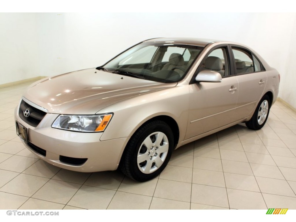 Golden Beige 2007 Hyundai Sonata GLS Exterior Photo #80547404