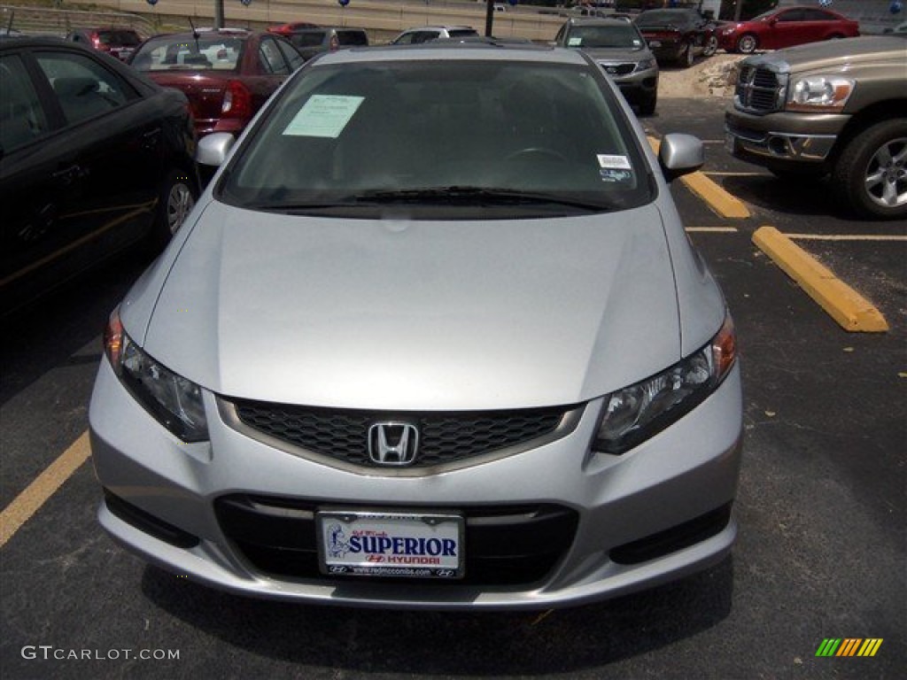 2012 Civic EX-L Coupe - Alabaster Silver Metallic / Stone photo #1