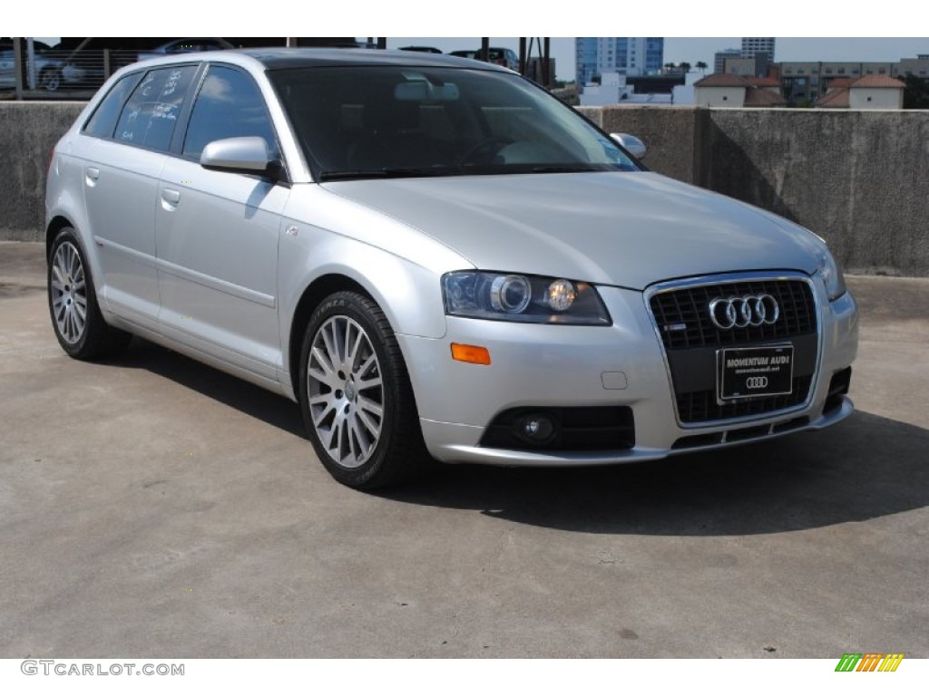 2007 A3 2.0T - Light Silver Metallic / Black photo #1
