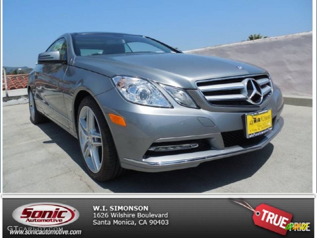 2013 E 350 Coupe - Palladium Silver Metallic / Black photo #1