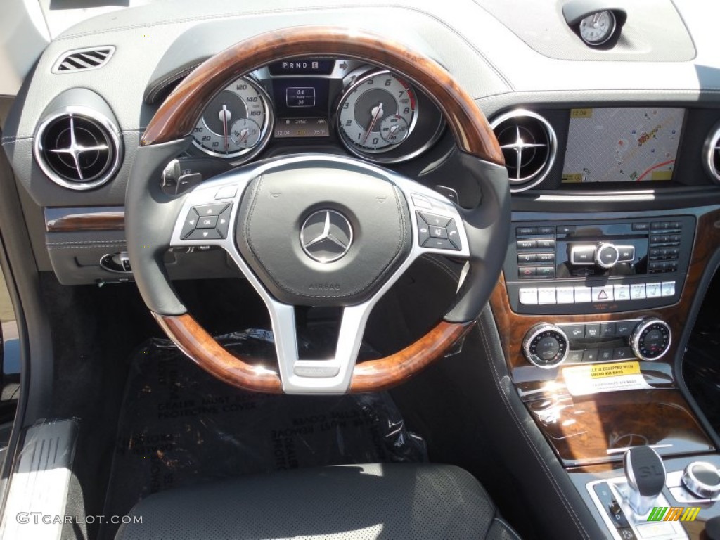2013 Mercedes-Benz SL 550 Roadster Black Dashboard Photo #80550359