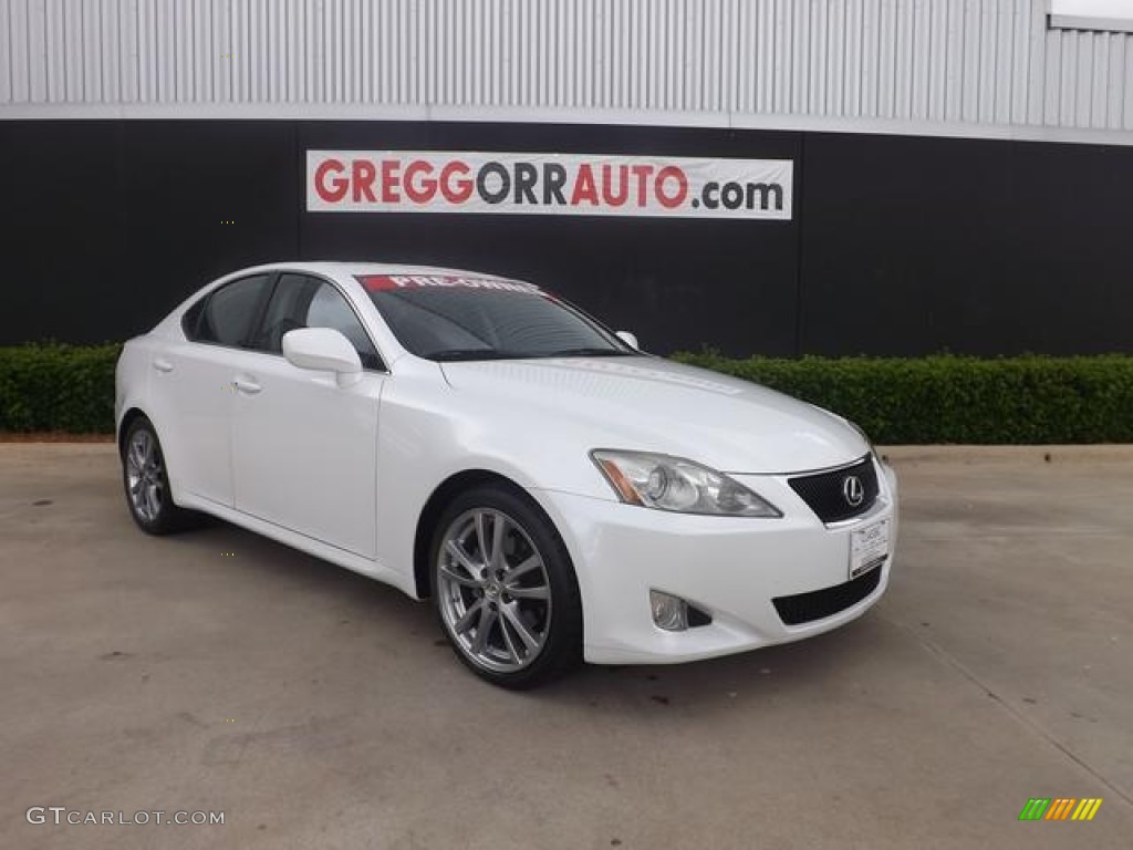 2008 IS 250 - Starfire White Pearl / Black photo #1