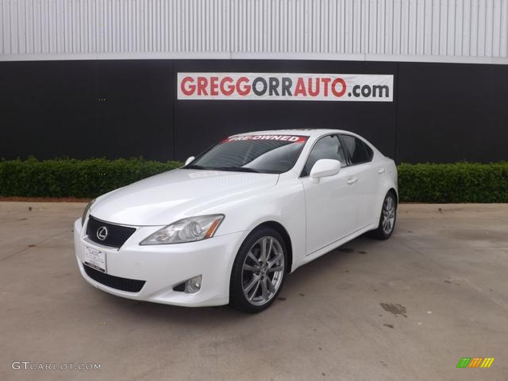 2008 IS 250 - Starfire White Pearl / Black photo #2