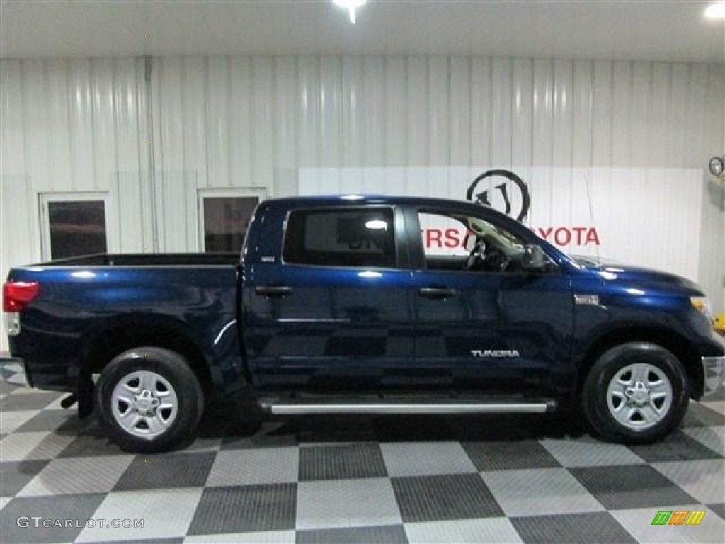 2010 Tundra SR5 CrewMax - Nautical Blue Metallic / Sand Beige photo #7