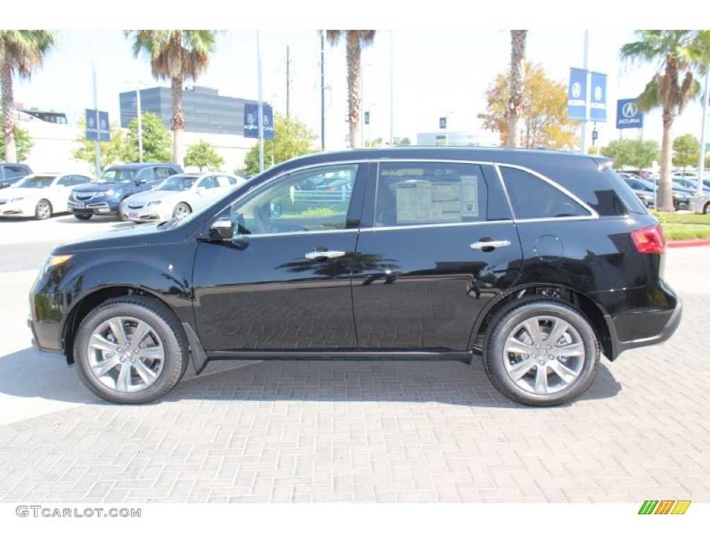 2013 MDX SH-AWD Advance - Crystal Black Pearl / Parchment photo #4