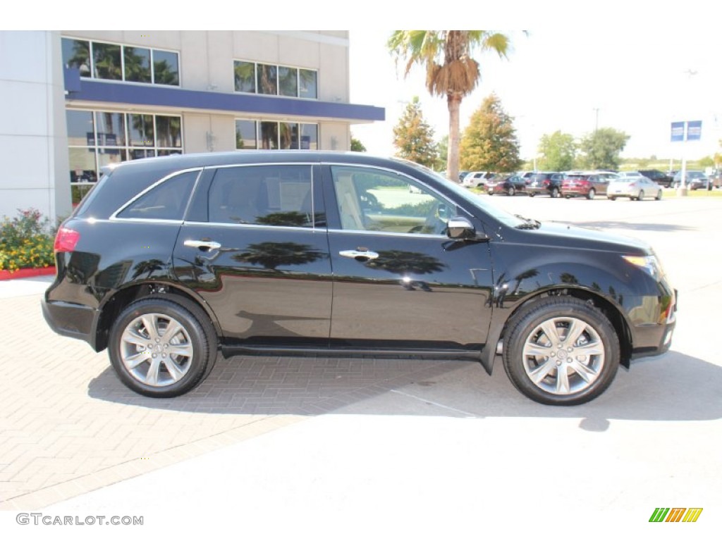 2013 MDX SH-AWD Advance - Crystal Black Pearl / Parchment photo #8