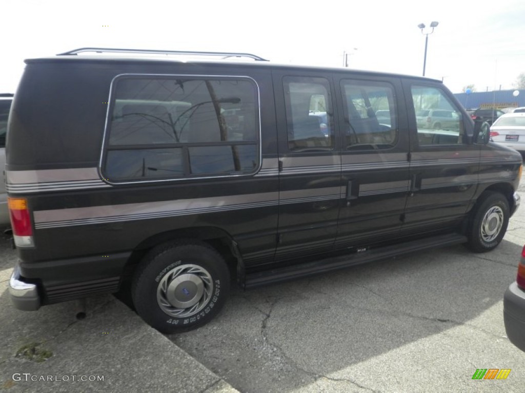 Black 1994 Ford Econoline E150 Passenger Conversion Van Exterior Photo #80553976