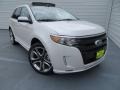 2013 White Platinum Tri-Coat Ford Edge Sport  photo #2