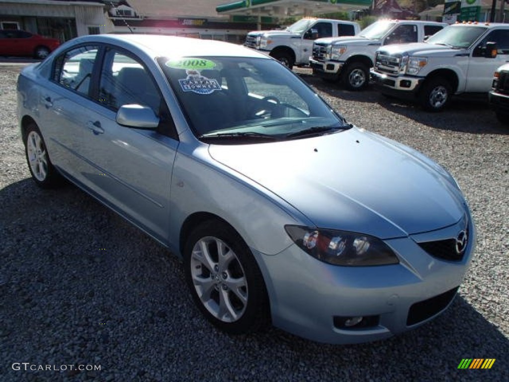 2008 MAZDA3 i Touring Sedan - Icy Blue Metallic / Beige photo #3