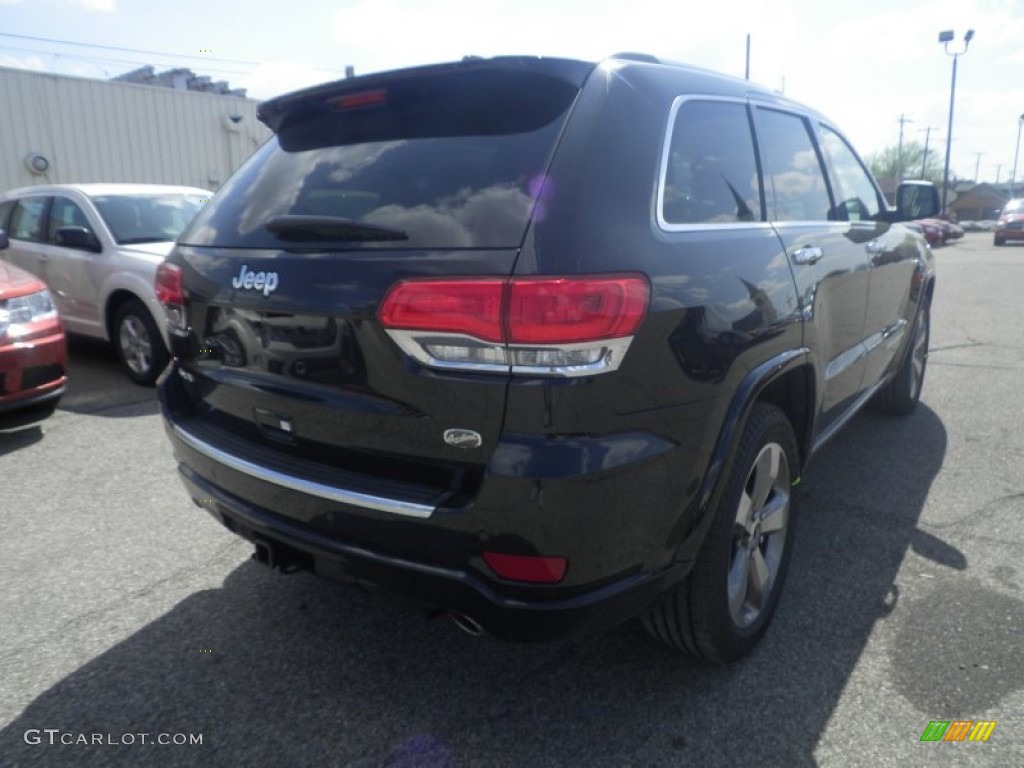 2014 Grand Cherokee Overland 4x4 - Brilliant Black Crystal Pearl / Overland Nepal Jeep Brown Light Frost photo #3