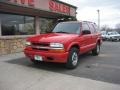 2002 Victory Red Chevrolet Blazer LS 4x4  photo #1