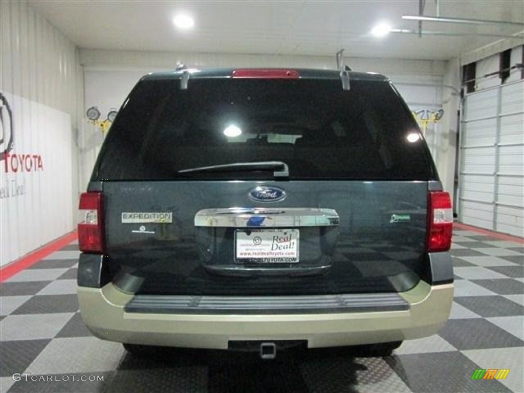 2009 Expedition Eddie Bauer - Stone Green Metallic / Greystone Leather/Camel photo #6