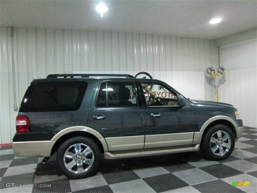 2009 Expedition Eddie Bauer - Stone Green Metallic / Greystone Leather/Camel photo #7