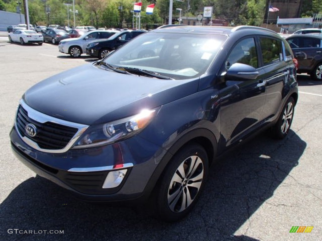 2013 Sportage EX AWD - Twilight Blue / Alpine Gray photo #4