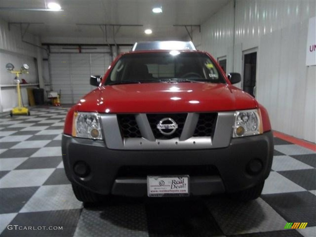 2008 Xterra S - Red Alert / Steel/Graphite photo #2