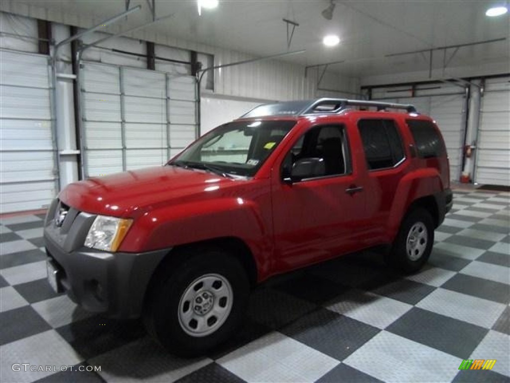 2008 Xterra S - Red Alert / Steel/Graphite photo #4