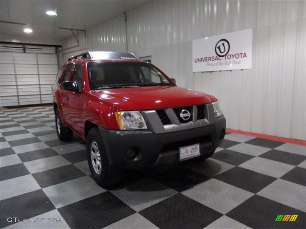 2008 Xterra S - Red Alert / Steel/Graphite photo #12