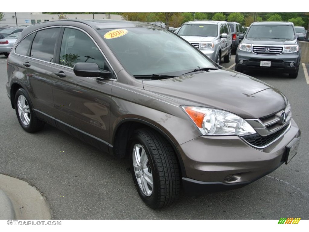 2010 CR-V EX AWD - Urban Titanium Metallic / Black photo #2