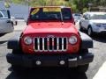 2011 Flame Red Jeep Wrangler Rubicon 4x4  photo #3