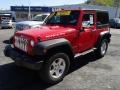 2011 Flame Red Jeep Wrangler Rubicon 4x4  photo #4