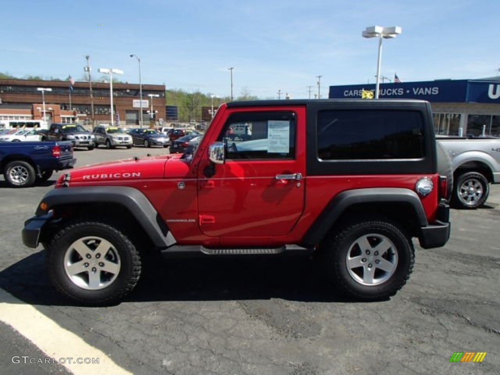 2011 Wrangler Rubicon 4x4 - Flame Red / Black/Dark Saddle photo #5