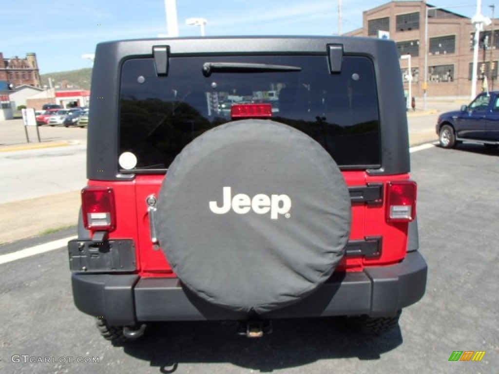 2011 Wrangler Rubicon 4x4 - Flame Red / Black/Dark Saddle photo #7