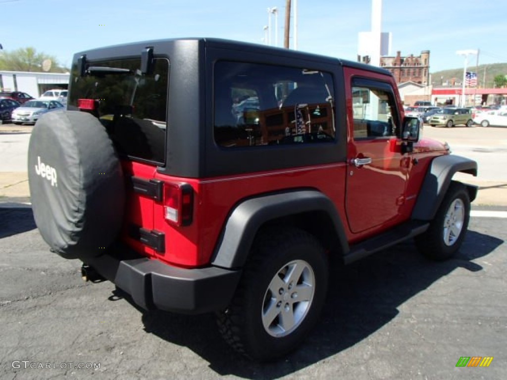 2011 Wrangler Rubicon 4x4 - Flame Red / Black/Dark Saddle photo #8