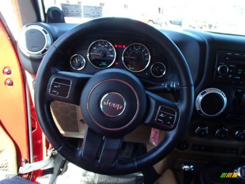 2011 Wrangler Rubicon 4x4 - Flame Red / Black/Dark Saddle photo #18