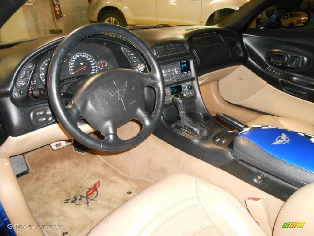 2002 Corvette Convertible - Electron Blue Metallic / Light Oak photo #9