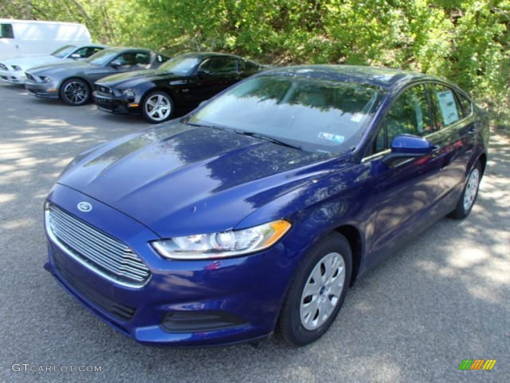 2013 Fusion S - Deep Impact Blue Metallic / Earth Gray photo #4