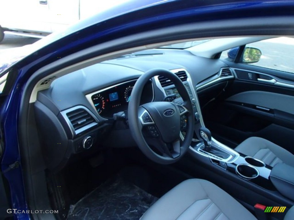 2013 Fusion S - Deep Impact Blue Metallic / Earth Gray photo #10