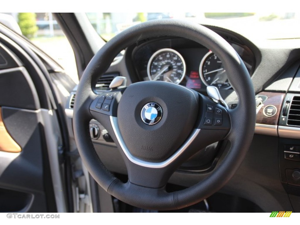 2010 BMW X6 xDrive35i Saddle Brown Steering Wheel Photo #80564728