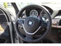 2010 BMW X6 Saddle Brown Interior Steering Wheel Photo