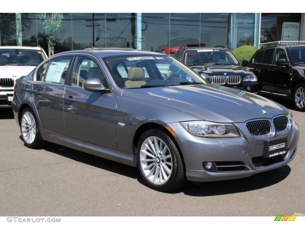 2011 3 Series 335i xDrive Sedan - Space Gray Metallic / Beige photo #3