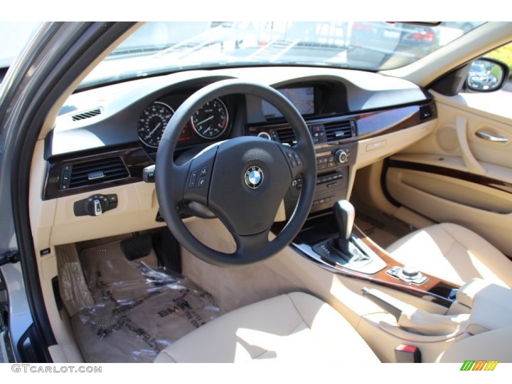 2011 3 Series 335i xDrive Sedan - Space Gray Metallic / Beige photo #10