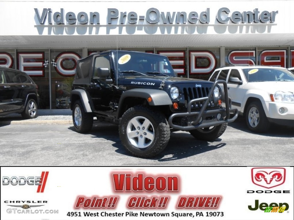 2009 Wrangler Rubicon 4x4 - Black / Dark Slate Gray/Medium Slate Gray photo #1