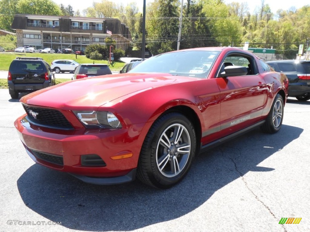 2011 Mustang V6 Premium Coupe - Red Candy Metallic / Charcoal Black photo #3