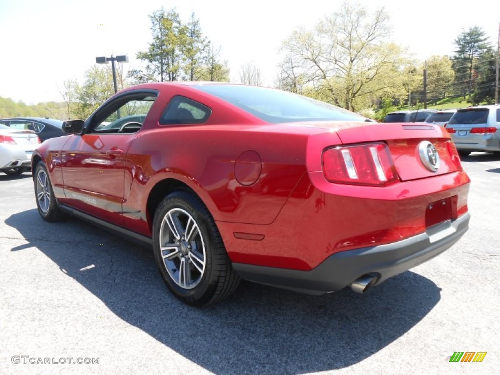 2011 Mustang V6 Premium Coupe - Red Candy Metallic / Charcoal Black photo #5