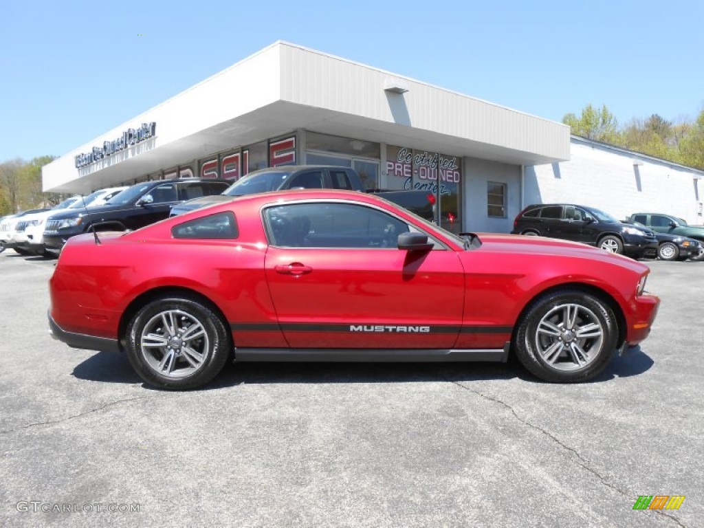 2011 Mustang V6 Premium Coupe - Red Candy Metallic / Charcoal Black photo #8