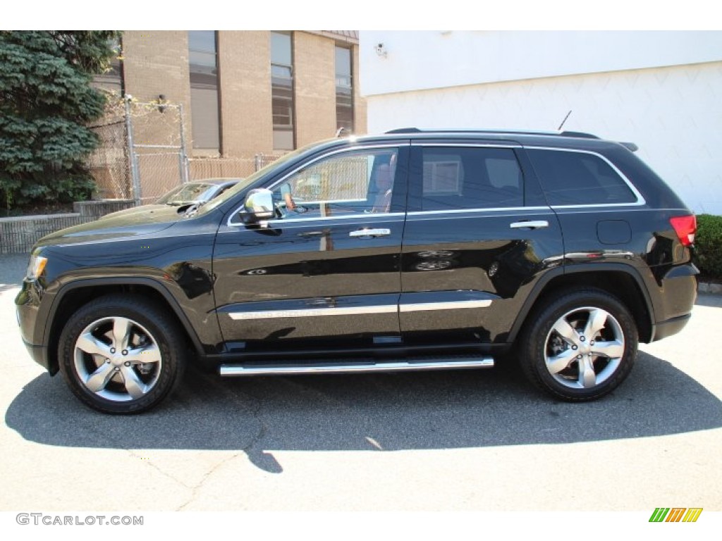 Black Forest Green Pearl 2012 Jeep Grand Cherokee Overland 4x4 Exterior Photo #80567894