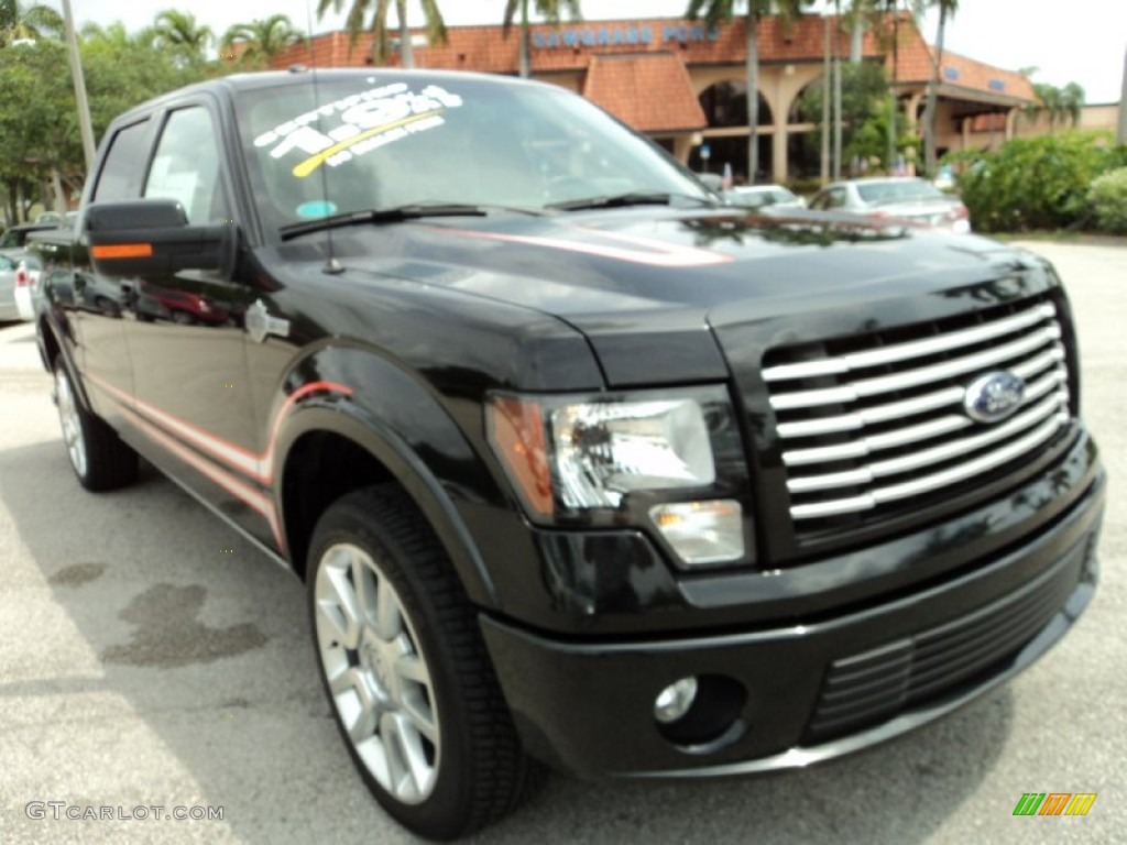 2011 F150 Harley-Davidson SuperCrew 4x4 - Tuxedo Black Metallic / Black/Silver Smoke photo #2