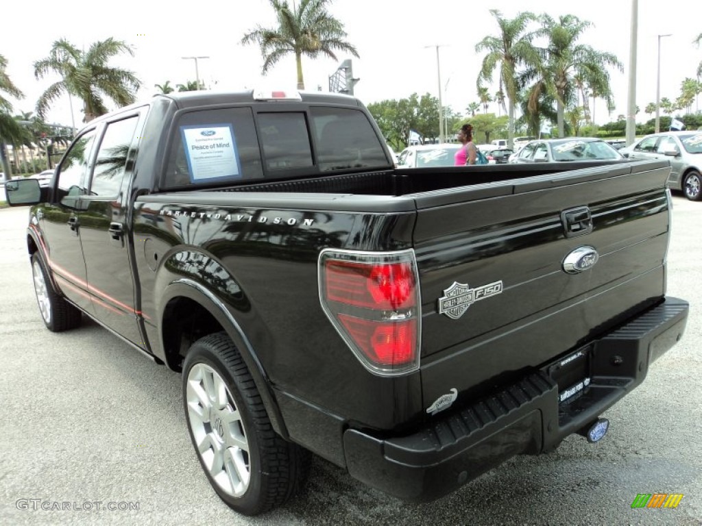 2011 F150 Harley-Davidson SuperCrew 4x4 - Tuxedo Black Metallic / Black/Silver Smoke photo #9