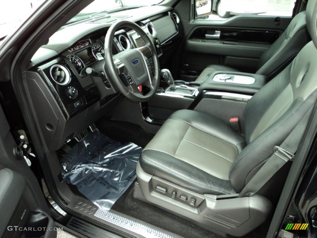 Black/Silver Smoke Interior 2011 Ford F150 Harley-Davidson SuperCrew 4x4 Photo #80568535