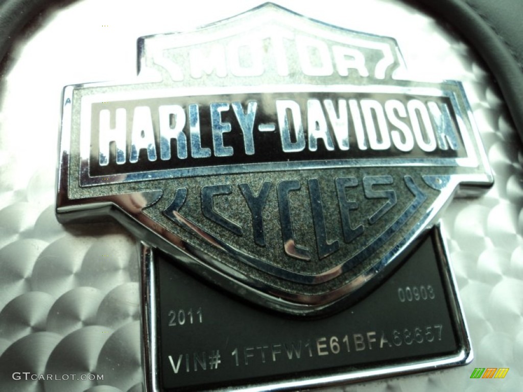 2011 F150 Harley-Davidson SuperCrew 4x4 - Tuxedo Black Metallic / Black/Silver Smoke photo #38